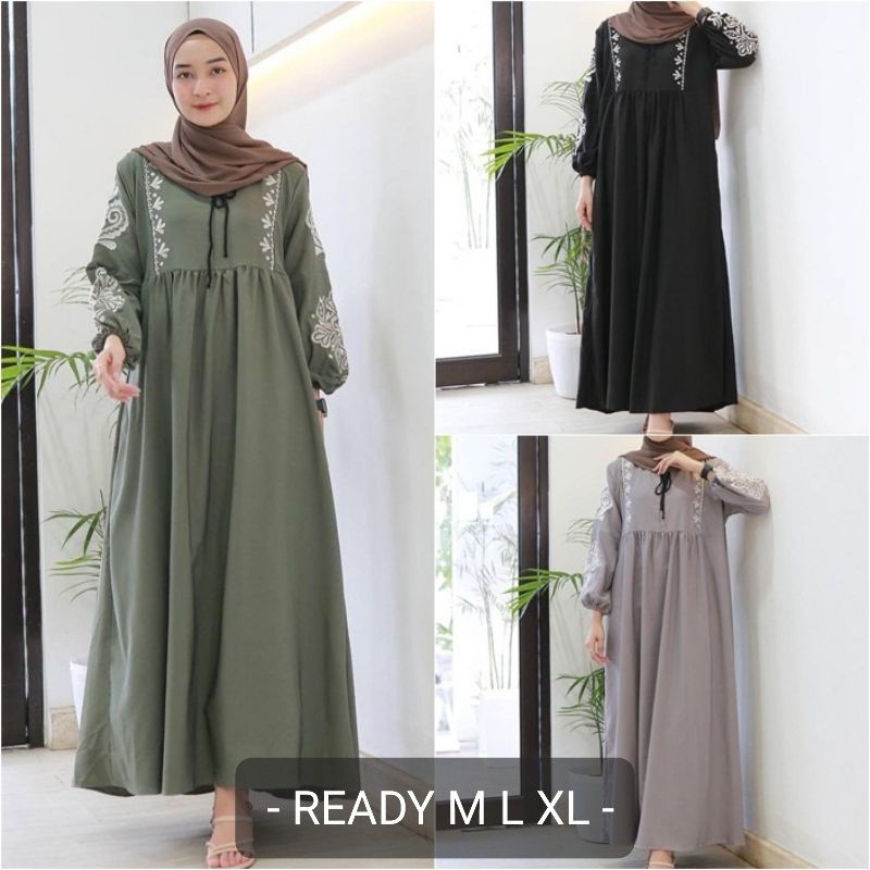 C.P- Zivana Dress Matt Mango Crepe / Dress Wanita Terbaru 2022 / Baju Gamis Wanita Remaja Modern / Long Dress Wanita Lebaran / Baju Gamis Wanita Muslimah / Dress Wanita / Gamis Wanita / Busana Muslim Wanita Terlaris