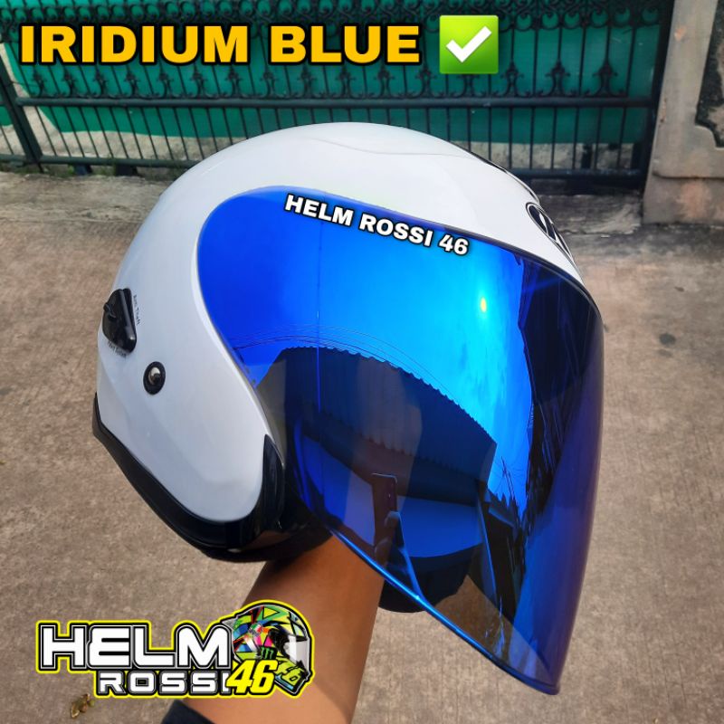 Visor KYT Kyoto INK Dynamic Venom Gratis Rachet Iridium Blue Red Gold Merah Gold Silver Tanpa Rachet