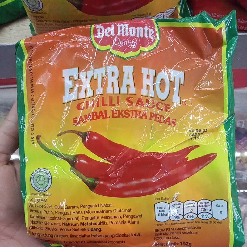 Delmonte Extra Hot Sachet Isi 24 Sachet