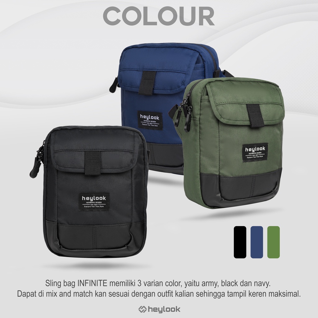 HEYLOOK Project - Tas Selempang Pria INFINITE Sling Bag Waterproof Pria