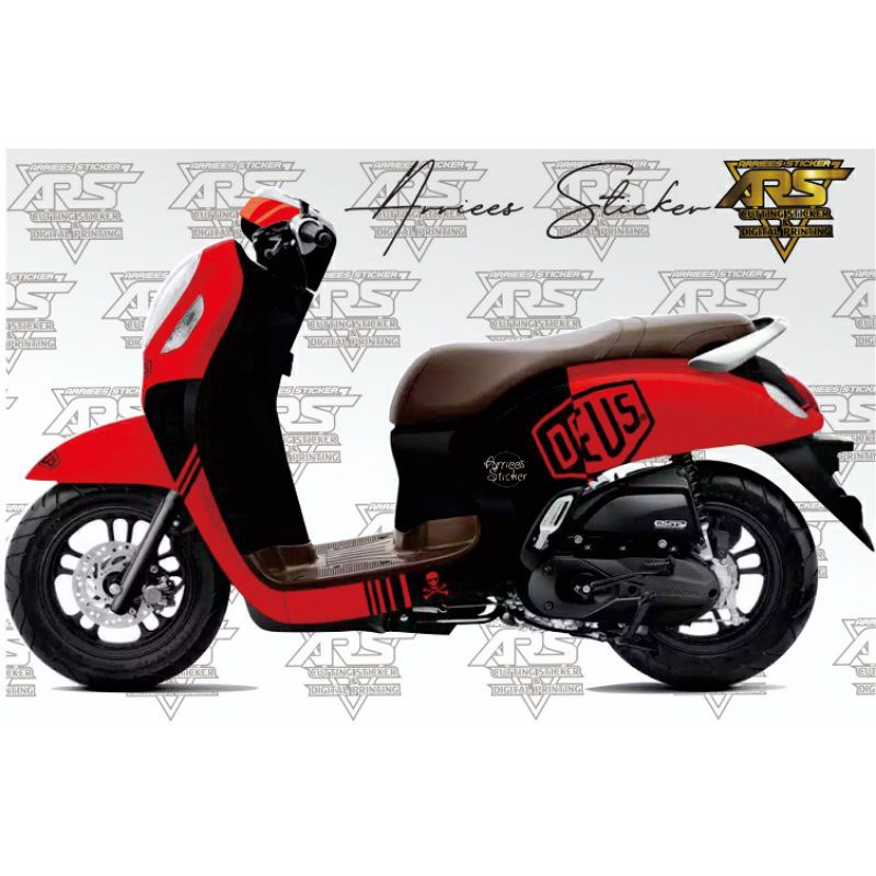 DECAL STICKER SCOOPY SCUPY 2021 FULL BODY MOTIF DEUS