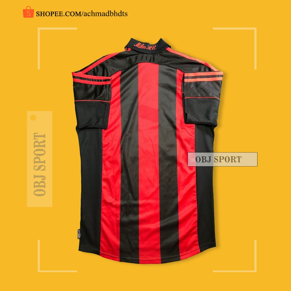 Jersey Ac Milan Home 2000 2001  Ac Milan Retro Opel