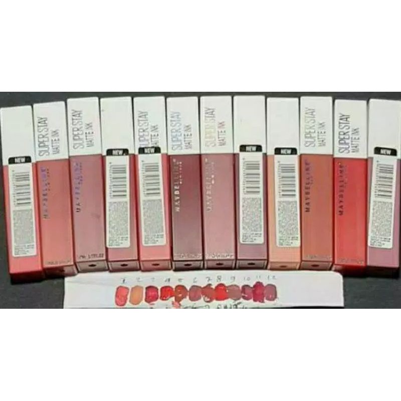 PROMO PER6PCS  LIP MATTE SUPER STAY MATTE SEXY LIPS INK MAYBELLINE NO.OH-1818