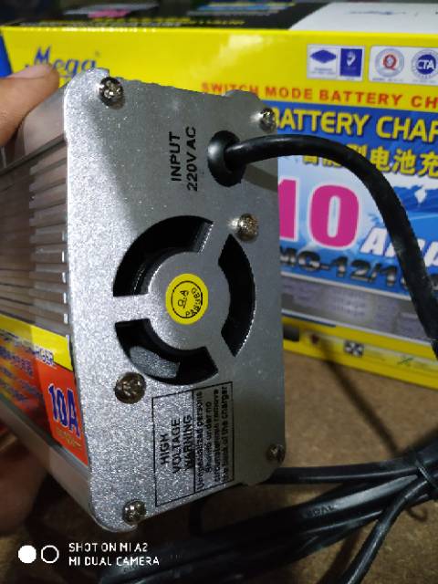 cas charger aki 12 volt 10 ampere MEGA charger baterai aku