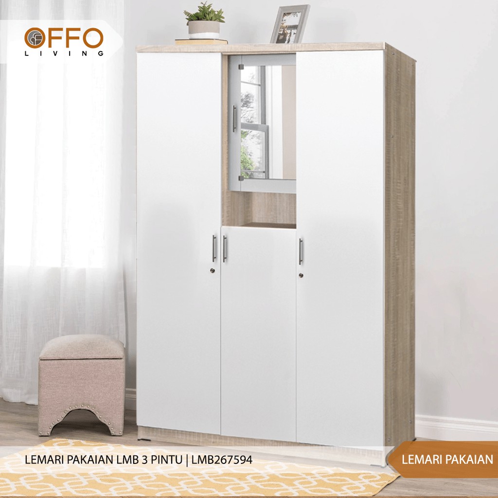 Offo Living - Lemari pakaian lemari baju 3 pintu LMB267594