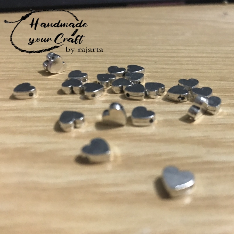 Spacer Beads Silver Heart European Small Hole
