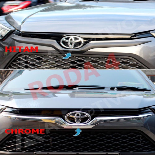 List Grill Depan Toyota Raize 2021 Blacktivo dan Chrome