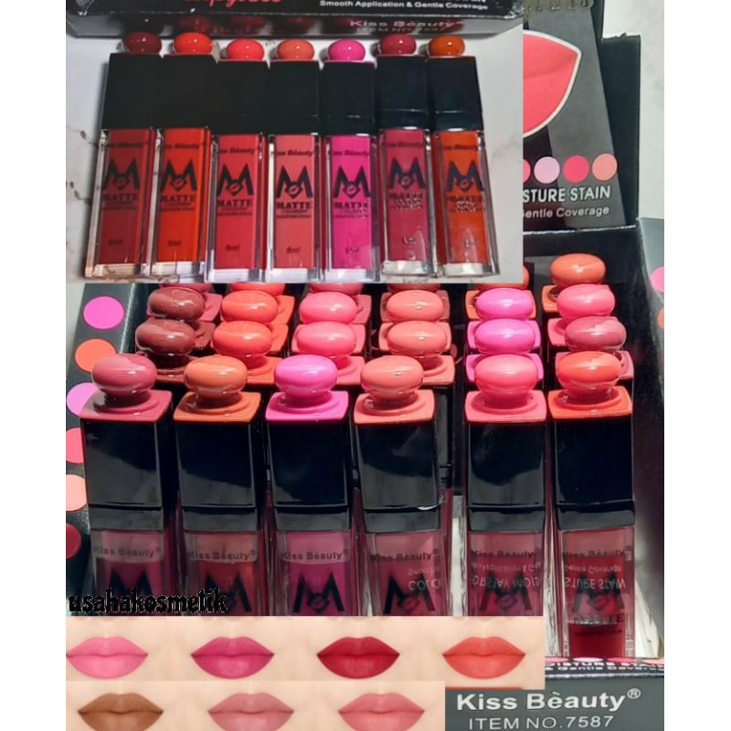 BEST SELLER  LIP GLOSS | LIP MATTE KISS BEAUTY STURE STAIN | LIVING COLORFULLY NO.7587 | 70206-03