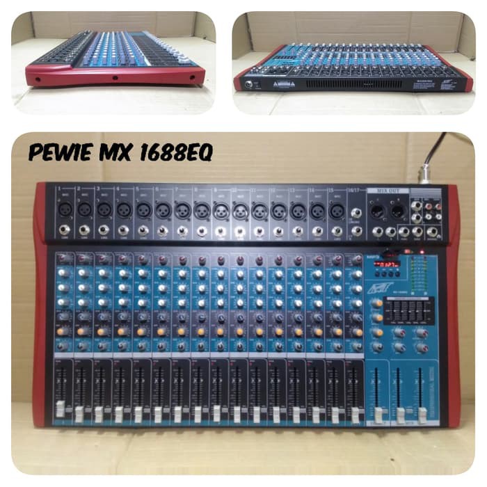 MIXER AUDIO 16 CHANNEL PEWIE MX 1688 EQ piwie mx1588 piwi