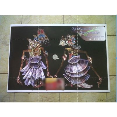 BEST PRODUCT Kado Mahar Uang Wayang Ukuran 30x40 cm Custom Gambar 3d Tanpa Pigura unik dan istimewa