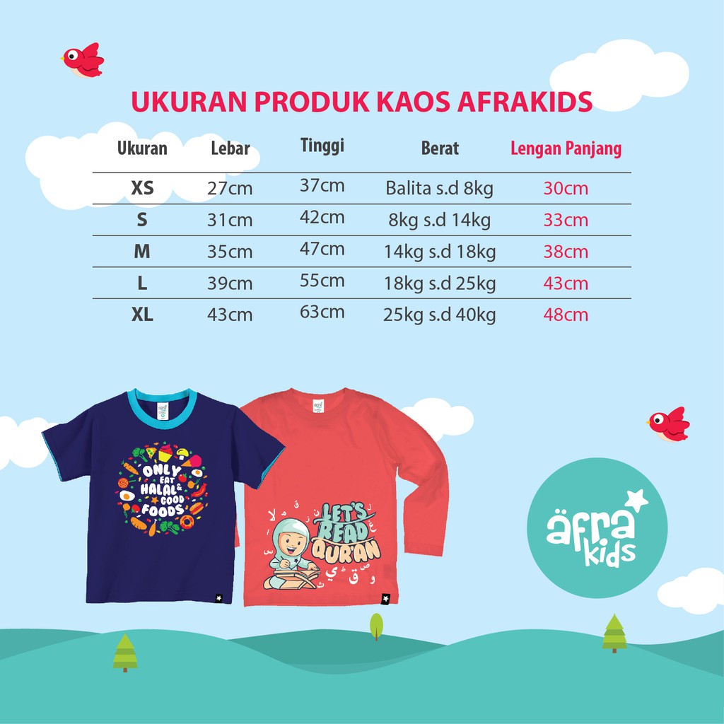 Kaos Anak Afrakids AF182 &quot;Let's Sholat&quot; Lengan Panjang