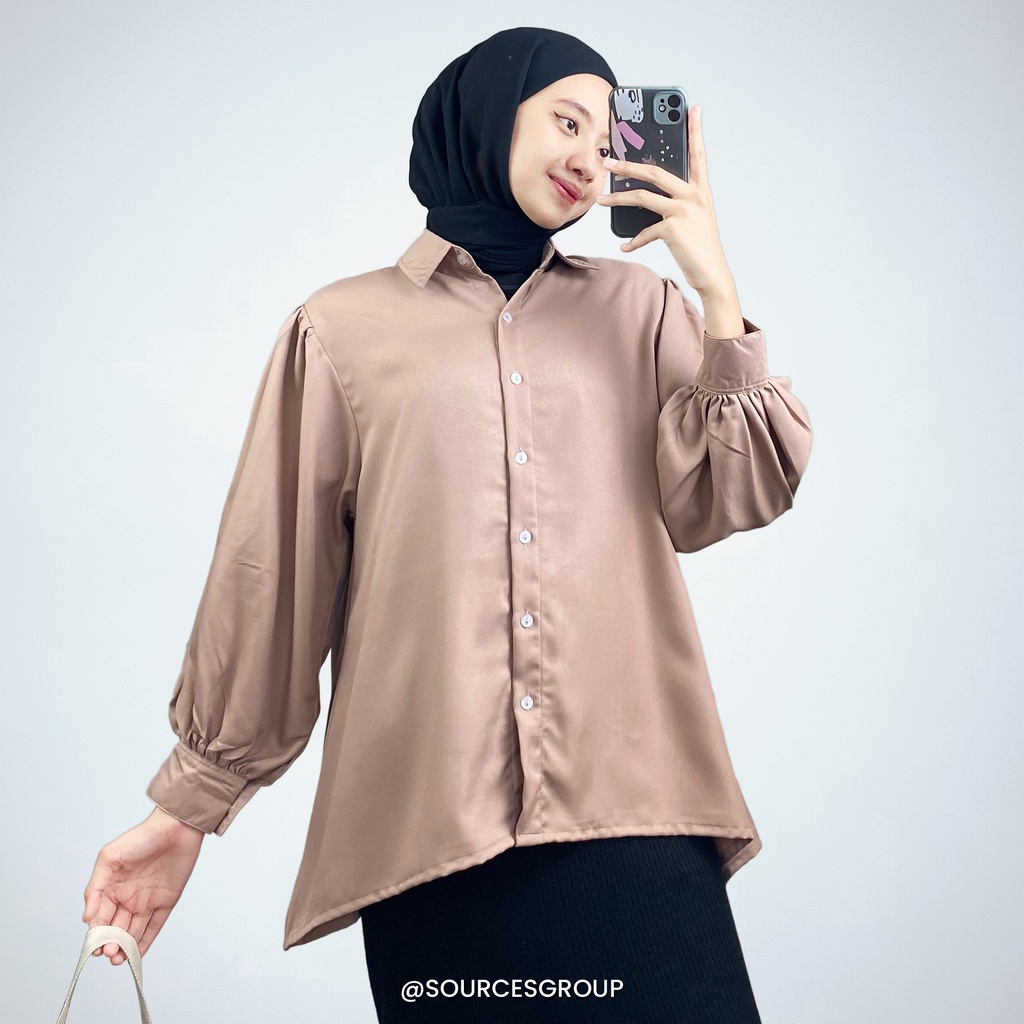 Blouse Wanita Lengan Pendek Blouse Crinkle Blouse Wanita Import Blouse Jumbo Blouse Putih Wanita Blo