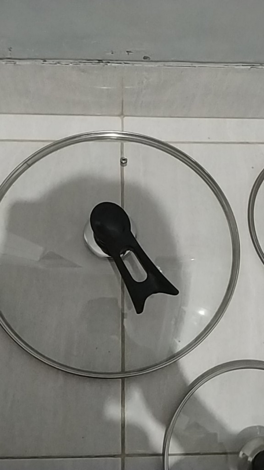 Tutup Panci Kaca Dengan Kaki Diameter +/- 31.8 Cm (panci Uk. 32 Cm) + Knop Panjang Murah Berkualitas