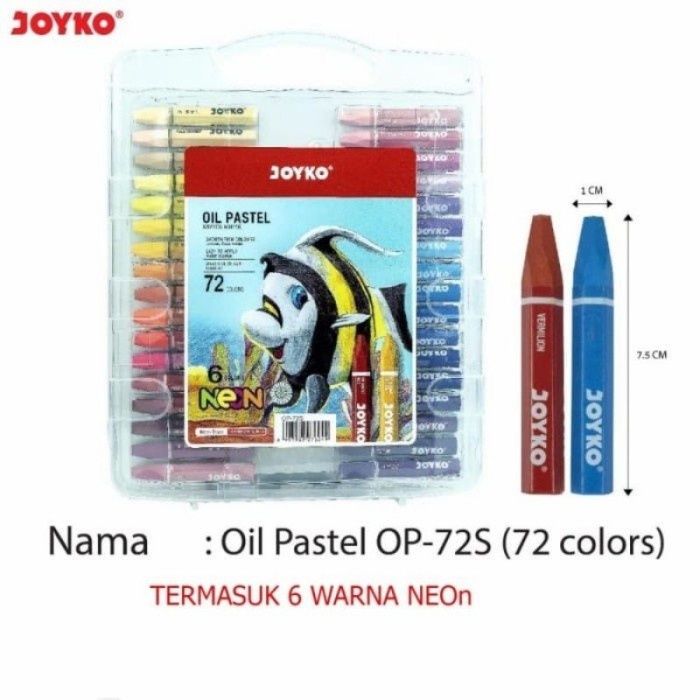 

Produk Crayon Oil Pastel Op-72S 72 Warna Joyko Non Toxic Krayon Minyak Bagus