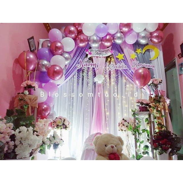 Backdrop Aqiqah warna warni