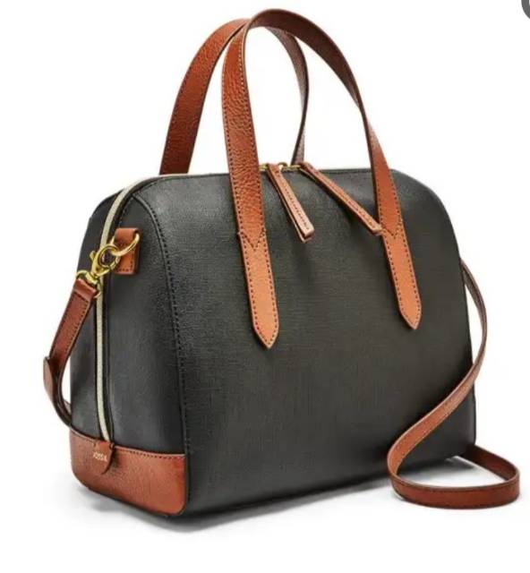 fossil sydney satchel black multi