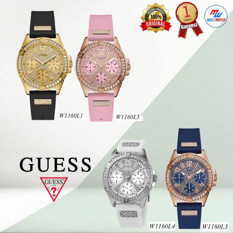 JAM TANGAN GUESS W1160L1,W1160L3,W-1160L4,W1160L5,GW0045L1,GW0045L2 RUBBER FOR WOMAN