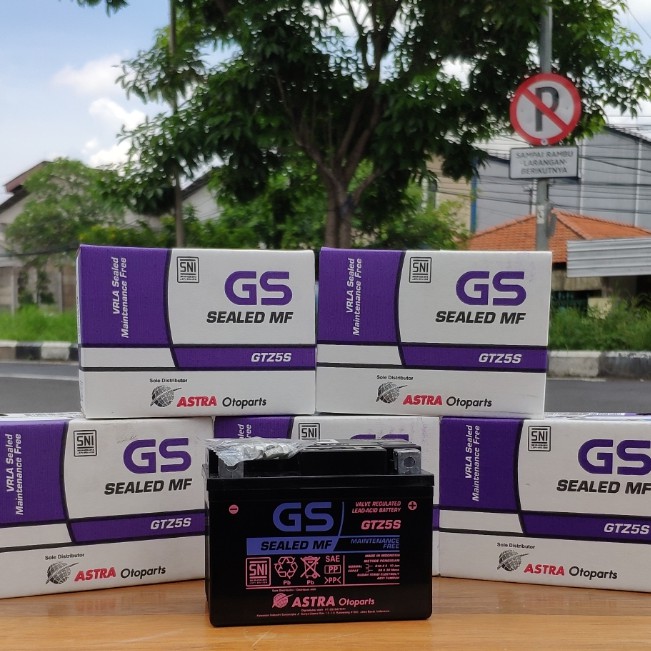 RESMI ORIGINAL GS ASTRA GTZ5S AKI MOTOR HONDA BEAT FI BEAT ESP BEAT KARBU BEAT STREET 12V GS ASTRA