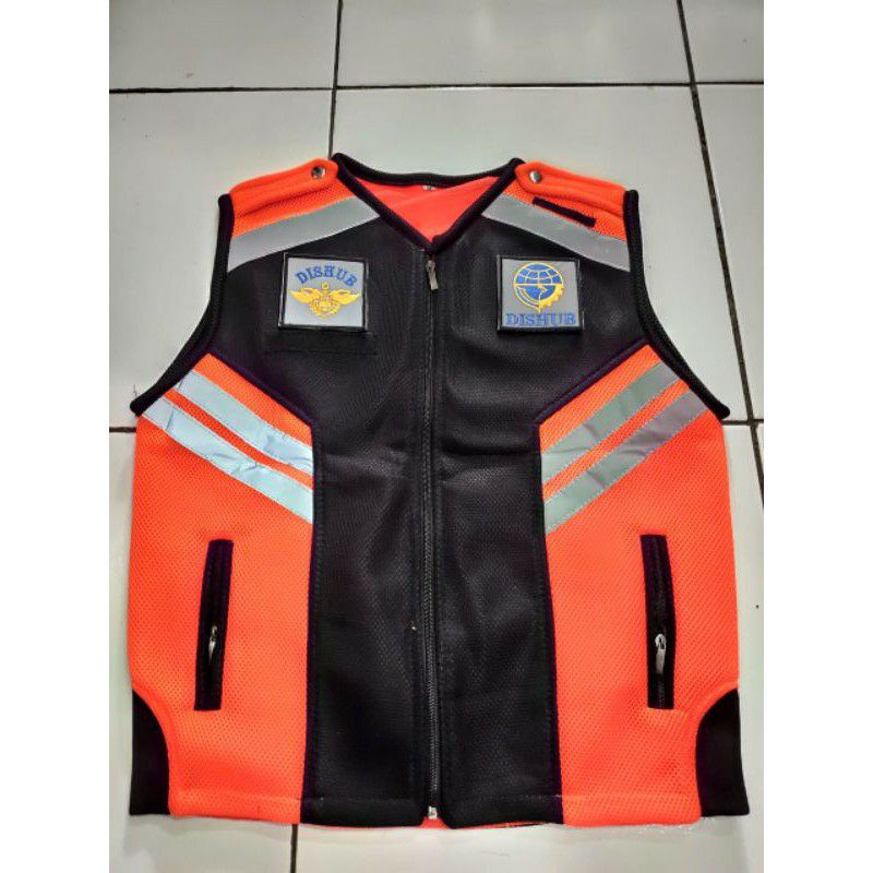 Rompi DISHUB orange, Rompi dishub doble mess tebal