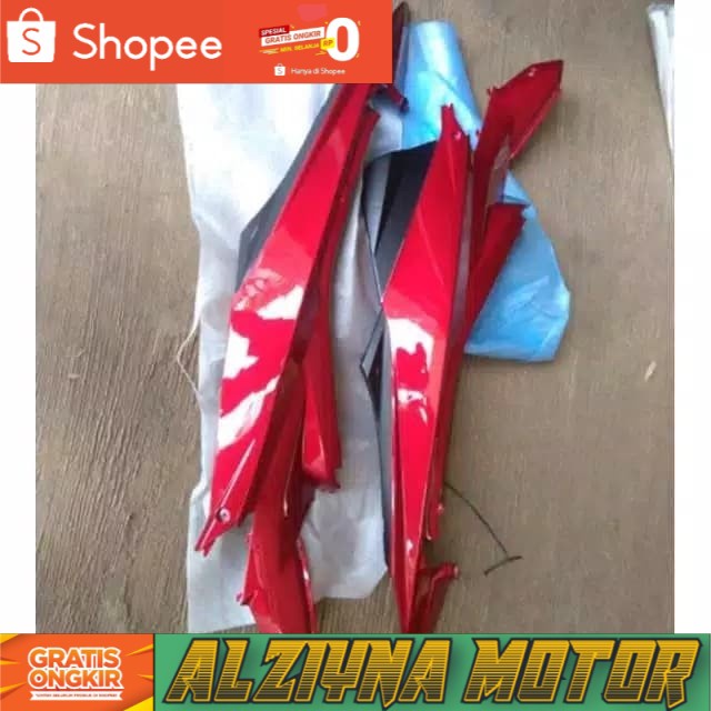 cover body Satria Fu facelift merah