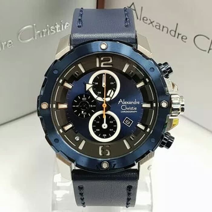 Jam Tangan Pria Alexandre Christie 6410 Silver Blue