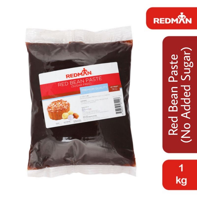 

Redman Red Bean Paste Sugar Free 1Kg Filling Isian Kacang Merah Mooncake Less Sweet No Added Sugar