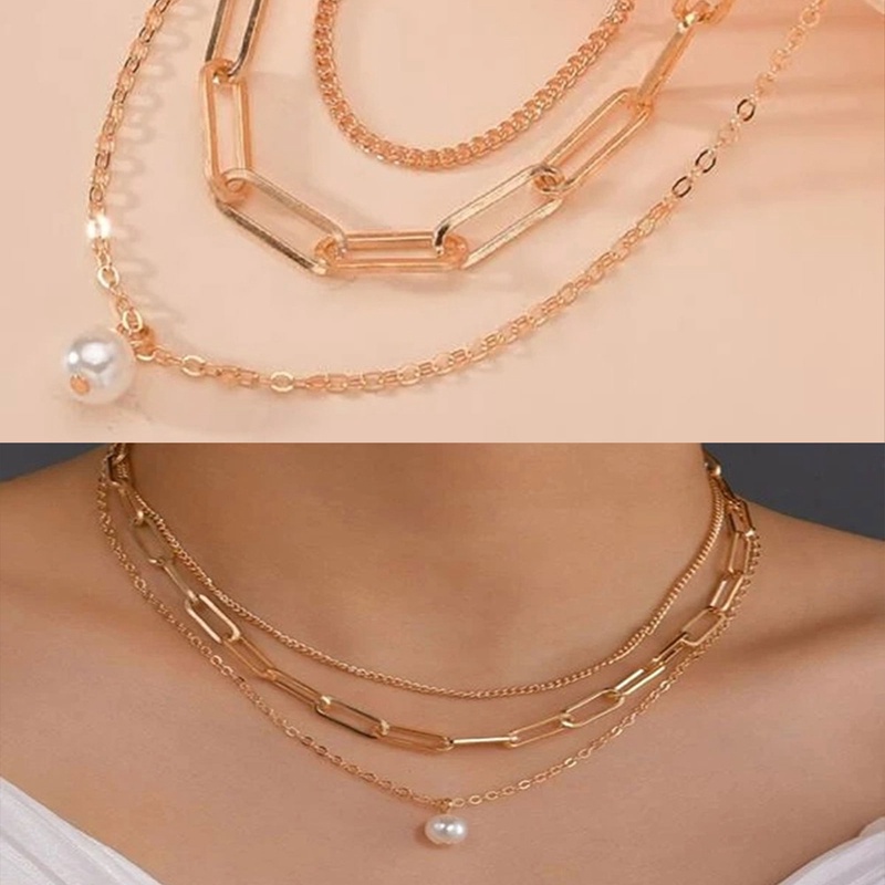 Kalung Liontin Mutiara Berlapis Gaya Vintage Untuk Wanita