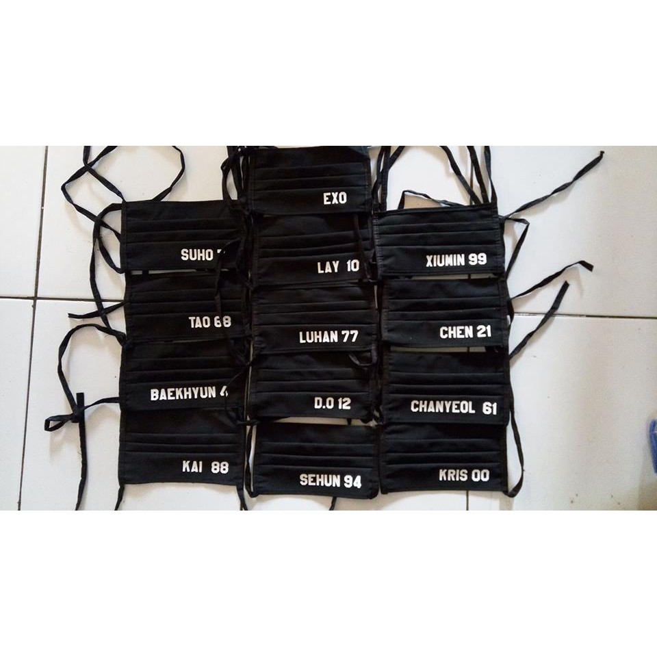 Masker mulut rampel exo masker mulut all member exo masker mulut polos masker mulut kain