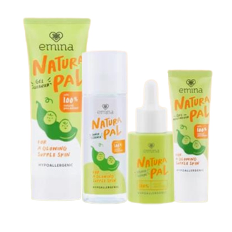 Emina Natura Pal Series (Gel Cleanser /Gel Moisturizer/Toner Essence/ Splash Serum )