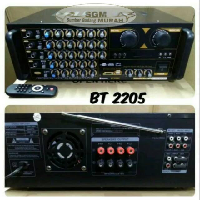 POWER AMPLIFIER KARAOKE SANSUI BT 2205 USB SD BLUETOOTH RADIO
