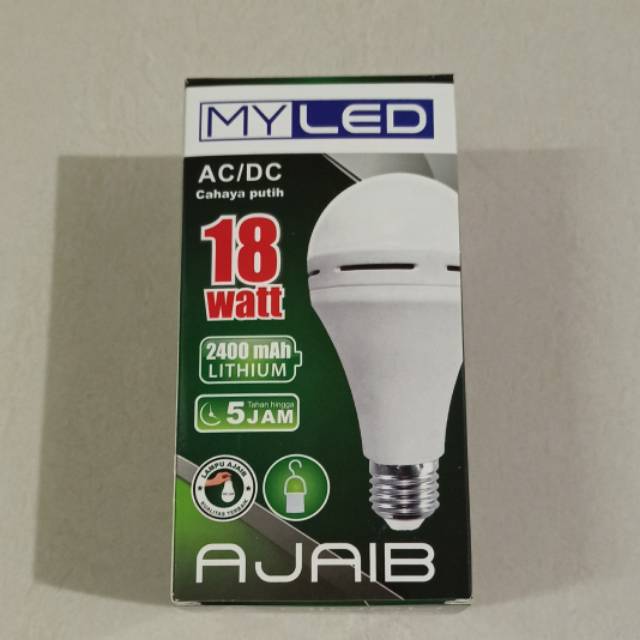 MYLED Lampu LED Emergency AC/DC 18W