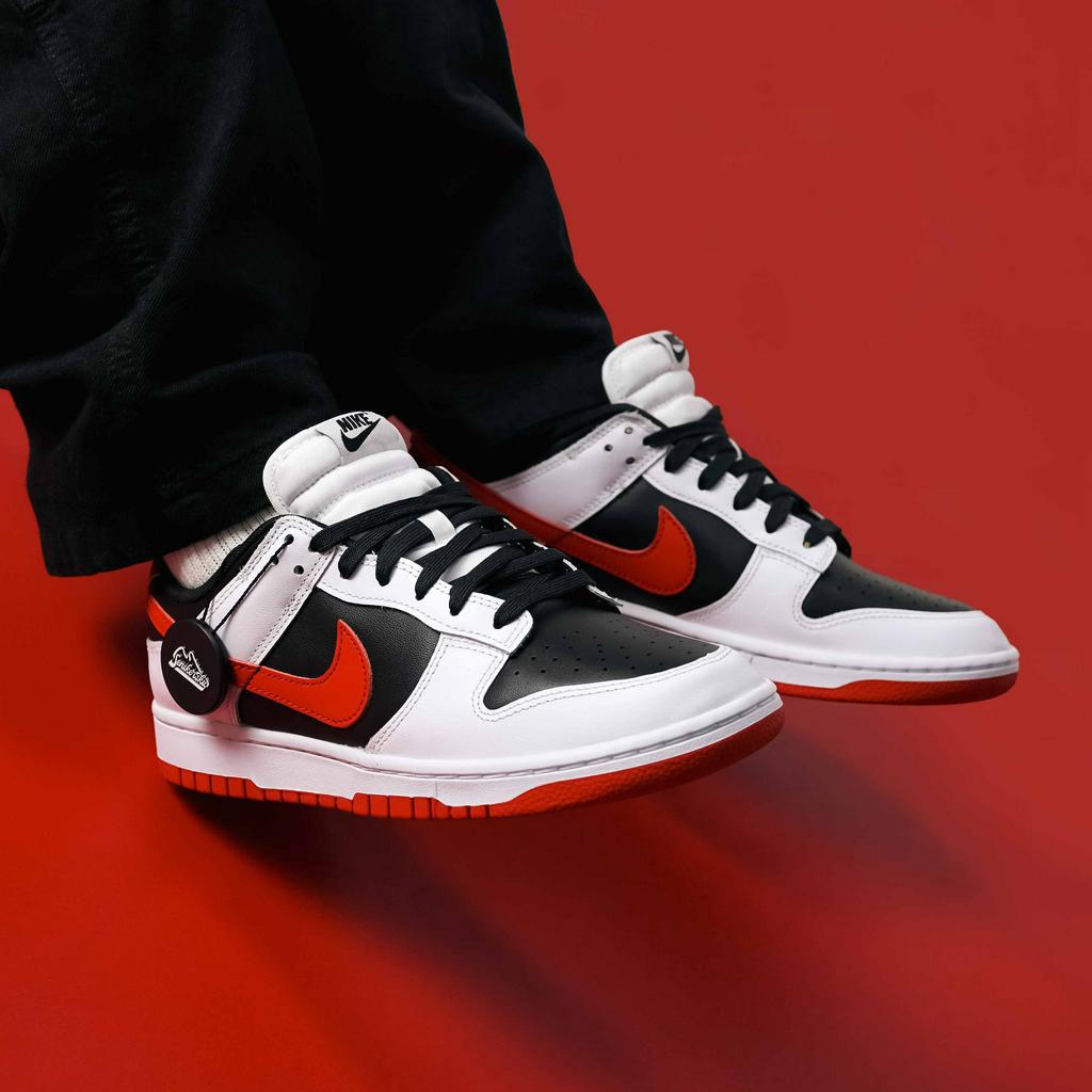 Dunk Low White Black University Red Men