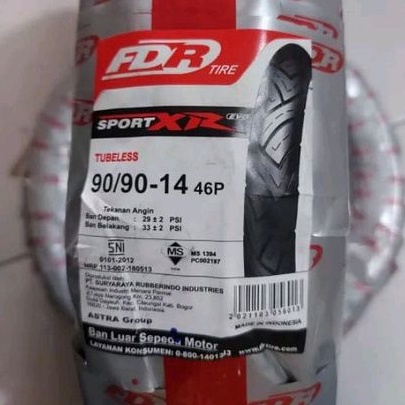 BAN LUAR TUBELESS 90/90-14 FDR SPORT XR EVO SEPEDA MOTOR