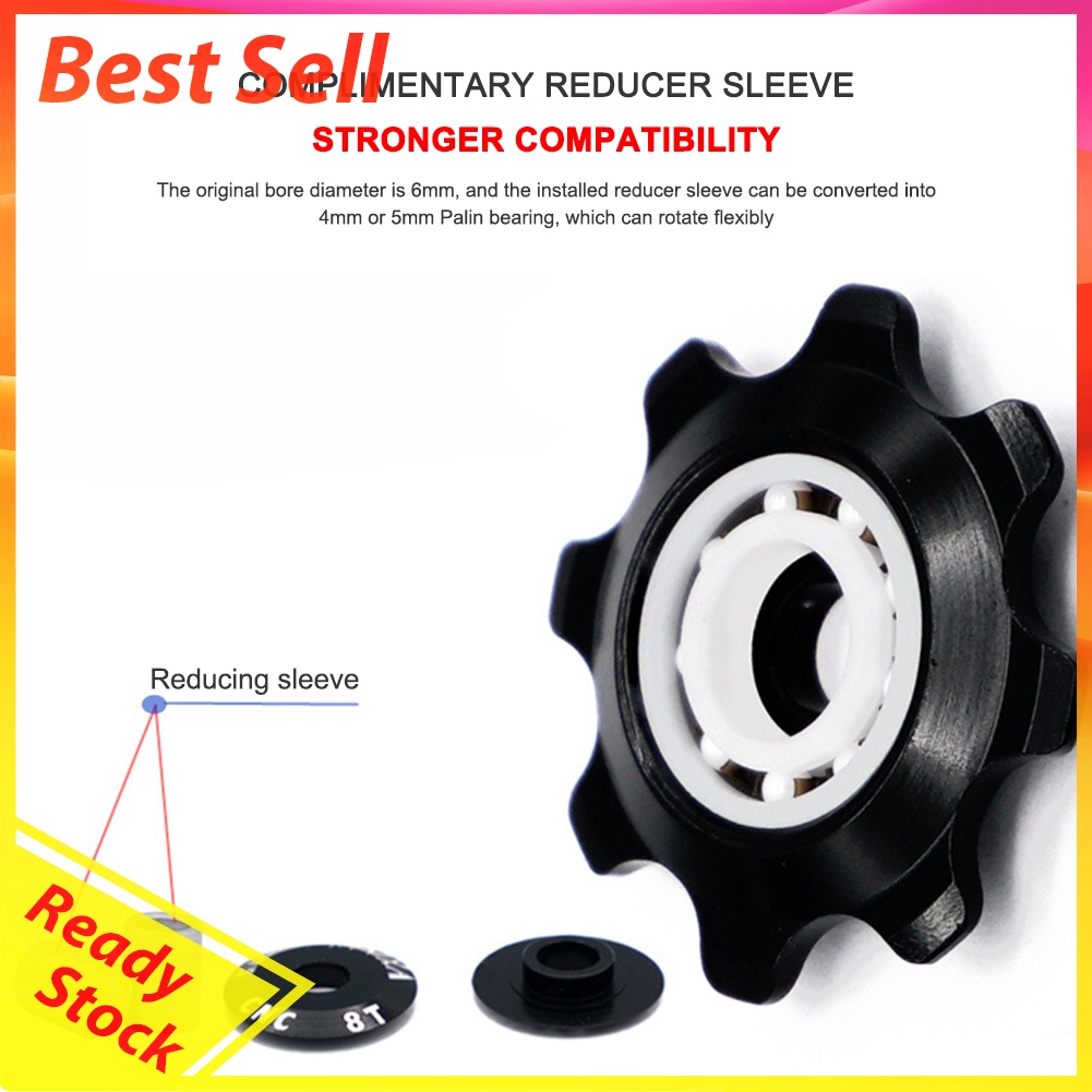 VMX 8T MTB Bike Ceramic Rear Derailleur CNC Aluminum Pulley Drive Bearing