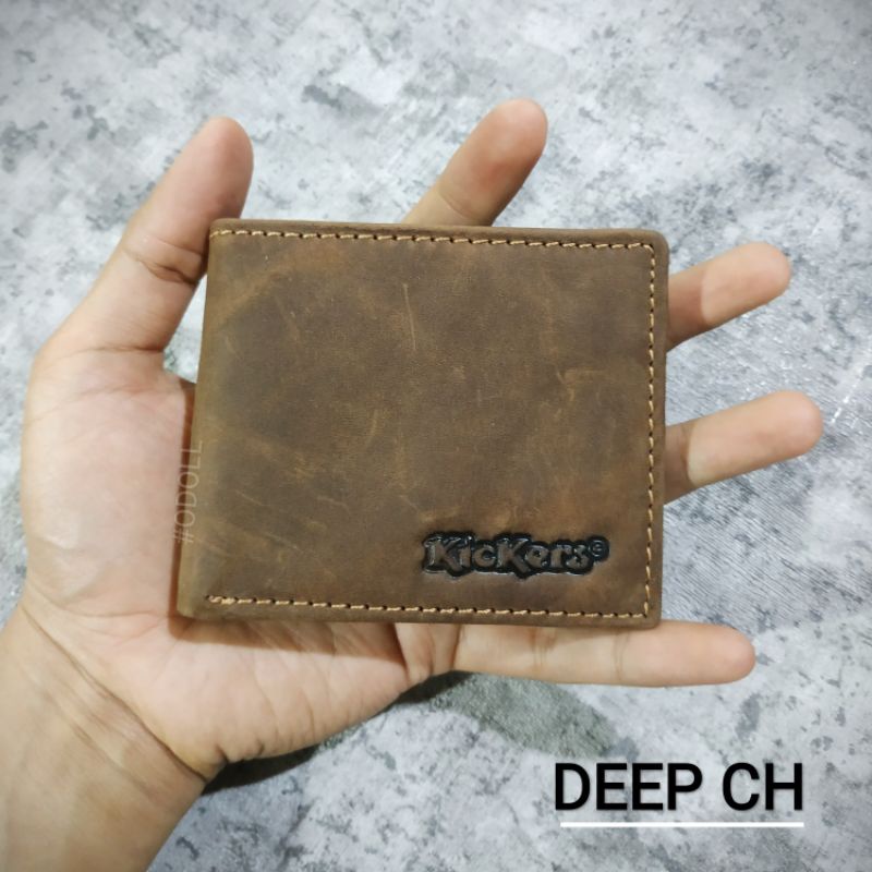 Dompet Pria Kulit Asli Original Ukuran Kecil Crazy Horse