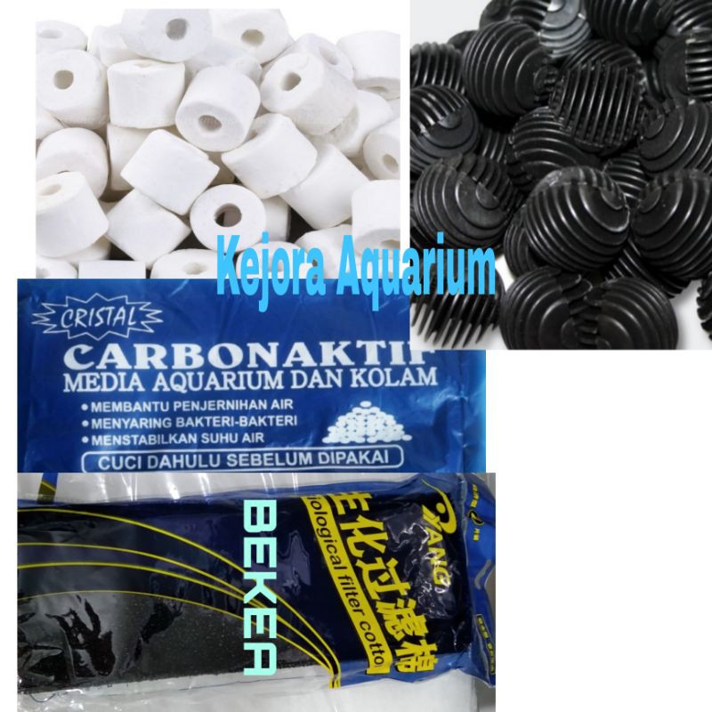 Paket media filter aquarium dan kolam paket hemat murah banget / Filter saringan kolam koi
