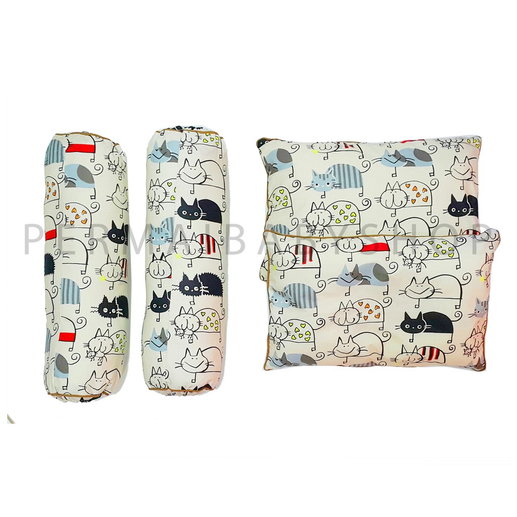 Promo !! SALE Bantal Guling Bayi Set BABY HAI - Full Print