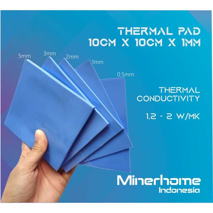 Thermal Pad 10cm x 10cm x 1mm CPU VGA Processor High Quality