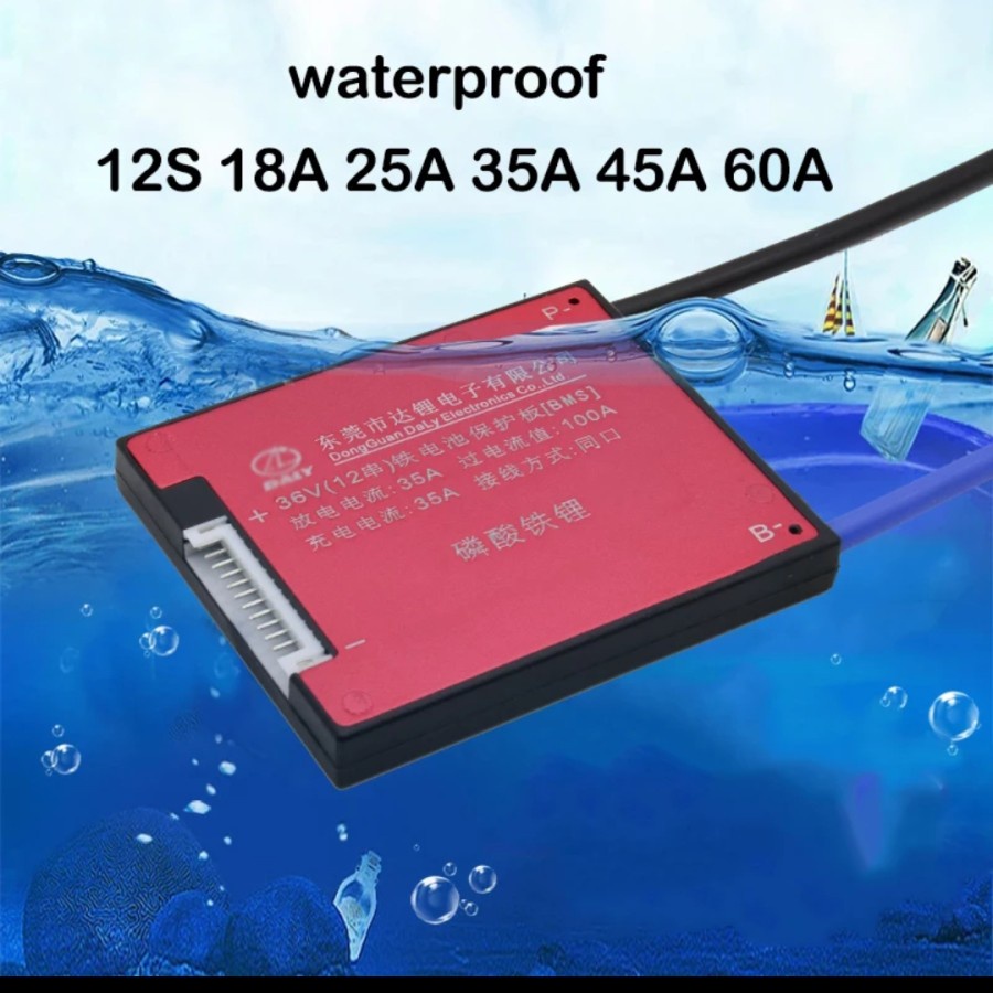 BMS 12S 36V 15A lifePO4 3.2V Lithium battery aki