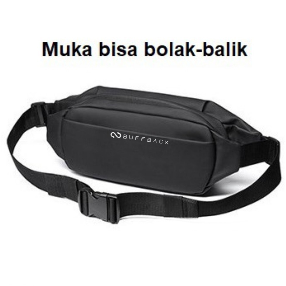 Waistbag Buffback Waterproof Muka Bisa Bolak Balik - Waist Bag Buffback Two face D-3124F