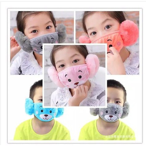 MASKER ANAK MULUT DAN TELINGA | MASKER BONEKA | MASKER KARAKTER | MASKER ANAK KARAKTER