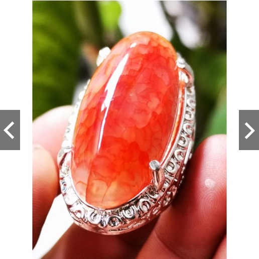 Batu akik asli pandan Orange Sisik Naga jumbo