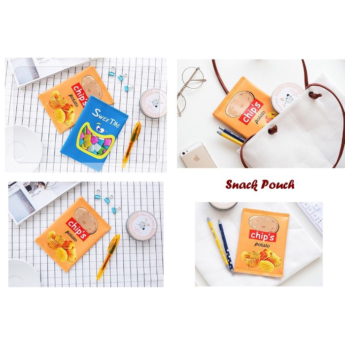 

Super Sale Snack Pouch Tempat pensil atau uang bentuk kemasan snack