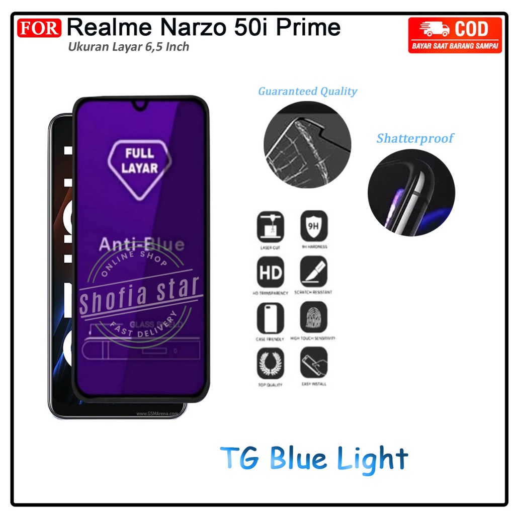 Tempered Glass AG Matte Realme Narzo 50i Prime Tg Layar Anti Glare Kaca Full Cover