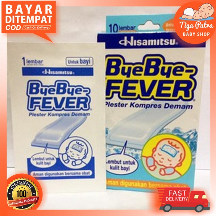 Bye Bye Fever Bayi Baby &amp; Anak Hisamitsu Salonpas Kompres Demam Bayi Anak Plester Gel Penurun Panas