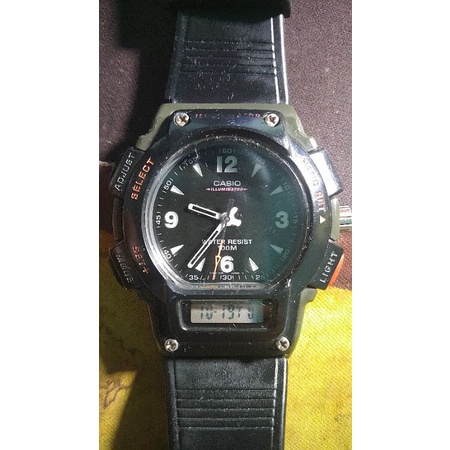 Jam Tangan Quartz Pria Analog-Digital Bekas Casio