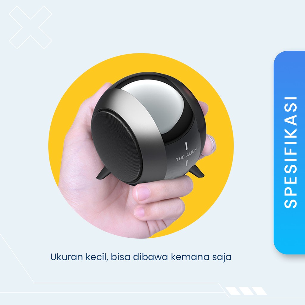 Speaker Bluetooth 5.0 Mini Wireless Portabel Bulat Original Import-2