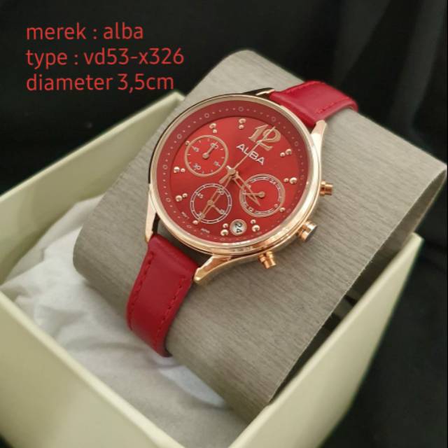 Jam Tangan Wanita Alba Crono Aktif Tali Kulit