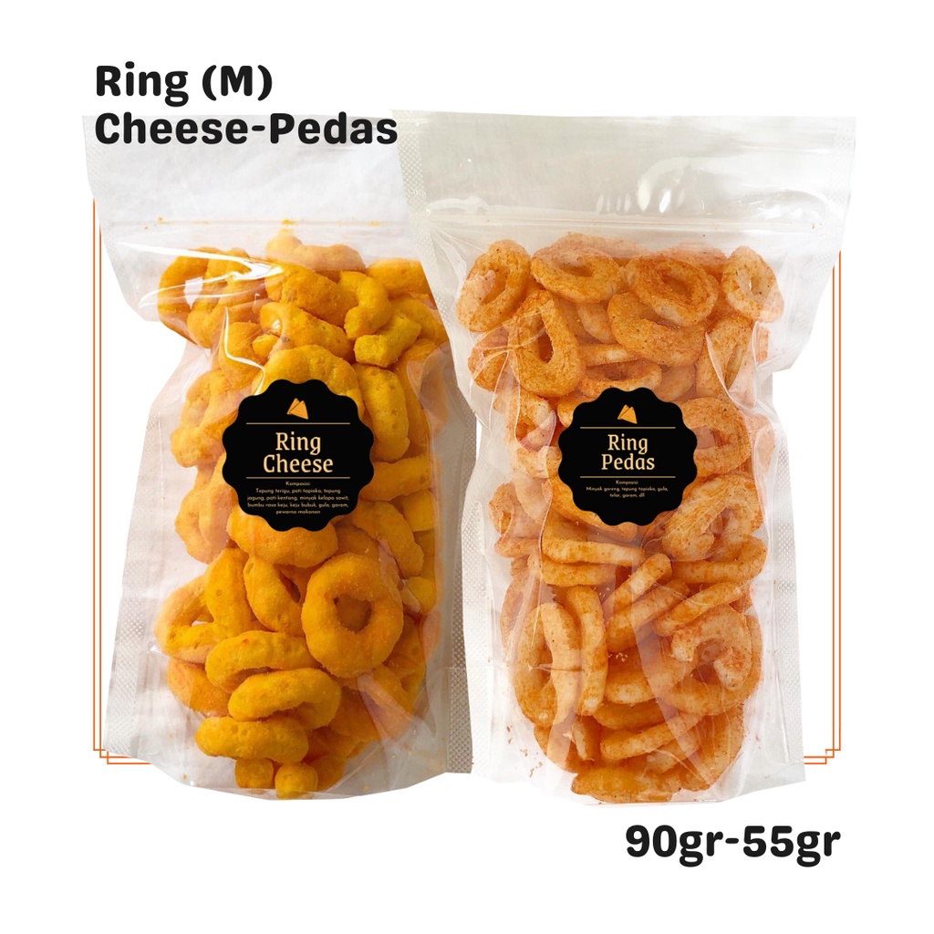 

SNACK KEKINIAN Ring Cheese / Pedas (M) / Snack Cemilan / Camilan Keju Bulat / Kerupuk Ikan Pedas Asin Gurih
