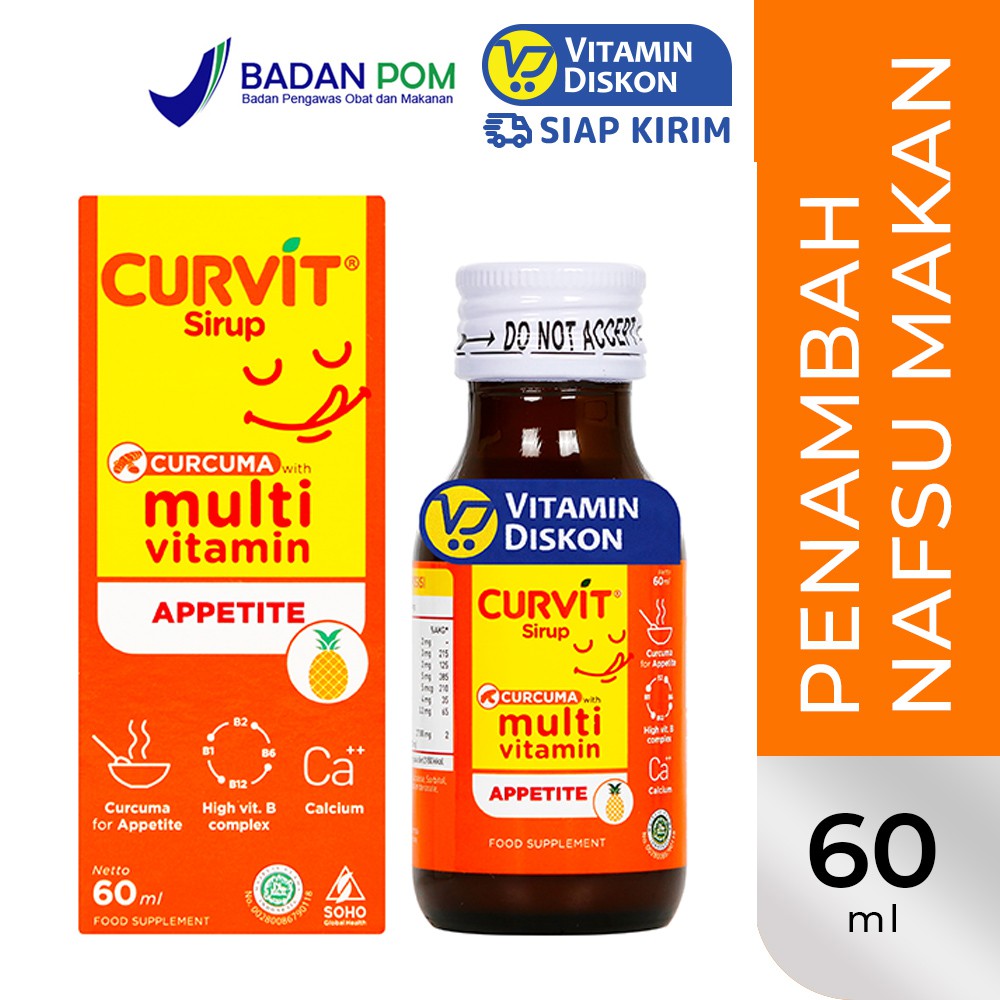 CURVIT Multivitamin Anak Sirup I Penambah Nafsu Makan Anak